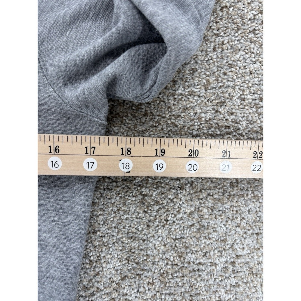 North Face Womens S Gray Long Sleeve Split Neck Fleece Knit Henley USA Made Vtg - Picture 9 of 11